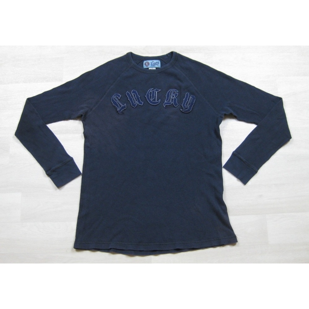 Vintage Y2K Lucky Brand Thermal Shirt Men's (XL) 100% Cotton Opaque Print